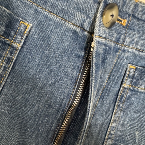 Anthropologie Pilcro The Skipper Jeans Wide-Leg High Rise Blue Size 29 Tall - Picture 6 of 16